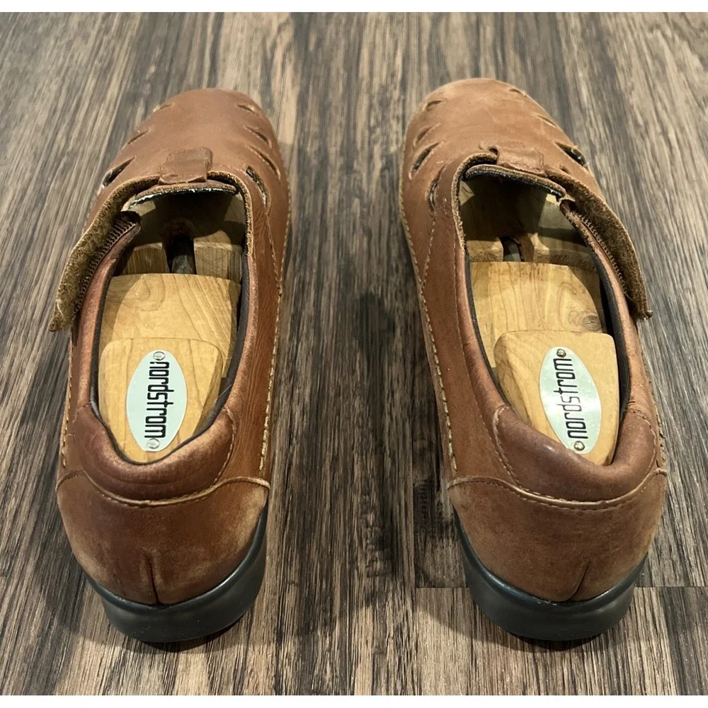 SAS Roamer Chestnut Brown Leather Mary Jane Comfort Shoes Size 11N Runs Smaller